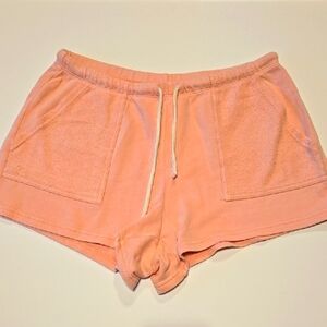 Aerie Peachy Pink Athletic Shorts with Elastic Waistband Drawstring Size Medium